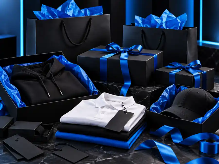 Two elegant gift boxes tied with red ribbons